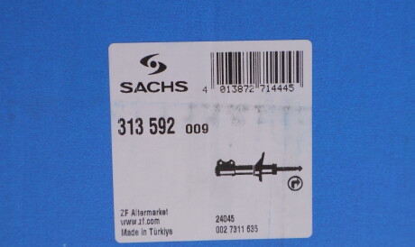 Фото 2 - Стойка амортизатору (амортизатор) SACHS 313 592 (313592)