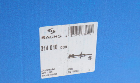 Фото 2 - Стійка амортизатору (амортизатор) SACHS 314 010 (314010)