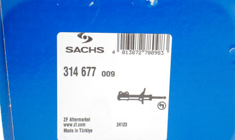 Фото 2 - Стойка амортизатору (амортизатор) SACHS 314 677 (314677)