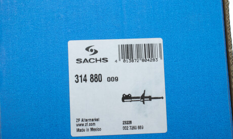 Фото 2 - Стійка амортизатору (амортизатор) SACHS 314 880 (314880)