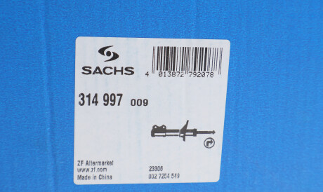 Фото 2 - Стійка амортизатору (амортизатор) SACHS 314 997 (314997)