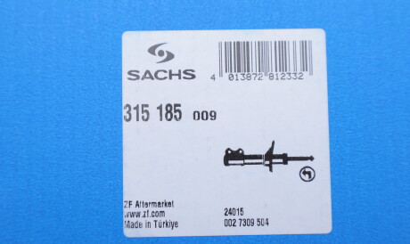 Фото 2 - Стійка амортизатору (амортизатор) SACHS 315 185 (315185)