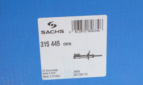 Фото 2 - Стійка амортизатору (амортизатор) SACHS 315 445 (315445)