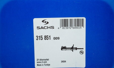 Фото 2 - Стойка амортизатору (амортизатор) SACHS 315 851 (315851)