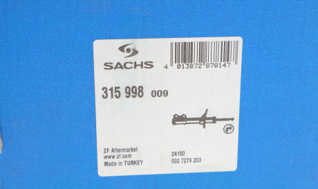 Фото 2 - Стойка амортизатору (амортизатор) SACHS 315 998 (315998)