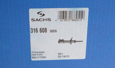 Фото 2 - Стойка амортизатору (амортизатор) SACHS 316608