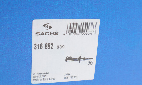 Фото 2 - Стойка амортизатору (амортизатор) SACHS 316 882