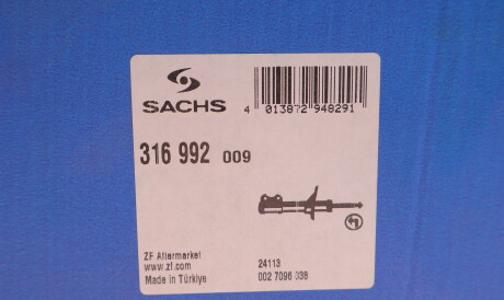 Фото 2 - Стойка амортизатору (амортизатор) SACHS 316 992 (316992)