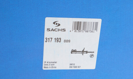 Фото 2 - Стойка амортизатору (амортизатор) SACHS 317 193 (317193)