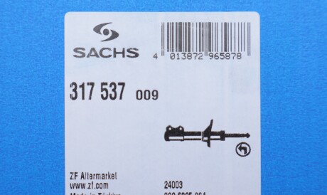 Фото 2 - Стойка амортизатору (амортизатор) SACHS 317537