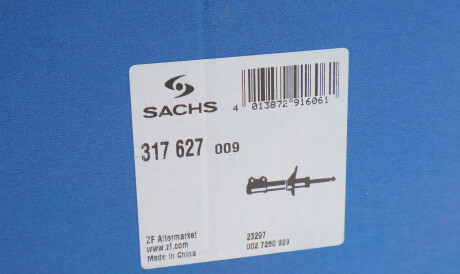 Фото 2 - Стійка амортизатору (амортизатор) SACHS 317 627 (317627)