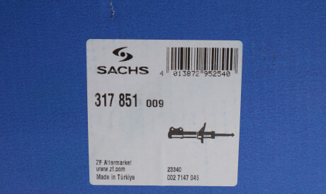 Фото 2 - Стойка амортизатору (амортизатор) SACHS 317851