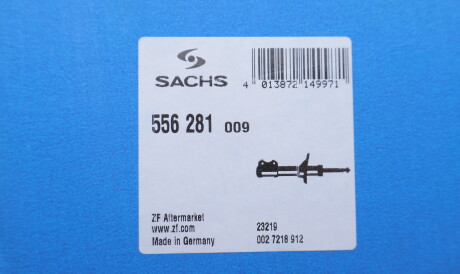 Фото 2 - Стойка амортизатору (амортизатор) SACHS 556 281 (556281)