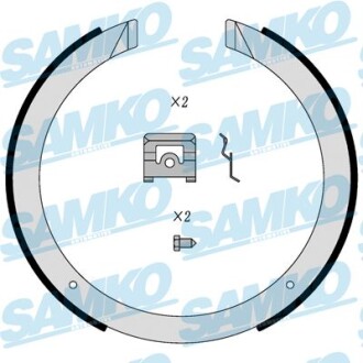 Барабанні гальмівні колодки зад. Ssang Young Action 02-,Mazda CX-7 2.2 07- - SAMKO 81098