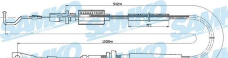 Трос зчеплення - (701721555A, 701721555K) SAMKO C0030A