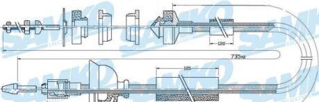 Трос зчеплення - (215081) SAMKO C0323C