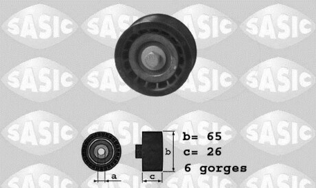 Паразитный / ведущий ролик, поликлиновой ремень - SASIC 1620054