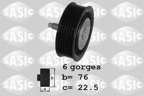 Rolka nap.paska wielor.renault megane ii,modus,thalia,twingo ii 1.4,1.5d,1.6 04.02-dacia do - (119231378R, 1192700Q0D, 6072000270) SASIC 1624058