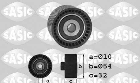 Паразитный / Ведущий ролик, зубчатый ремень - SASIC 1704012