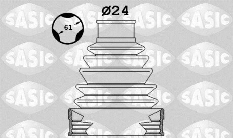 Комплект пылника, приводной вал - SASIC 1904018