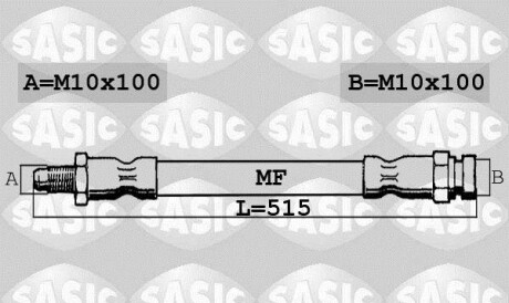 Шлангопровод - (51725095, 4806G6, 1617432480) SASIC 6600055