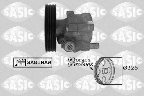 Насос гідропідсилювача рульового механізму - SASIC 7074012