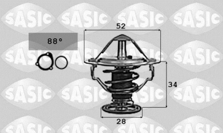 Термостат, охлаждающая жидкость - SASIC 9000714