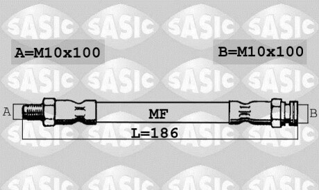 Тормозной шланг - SASIC SBH6311