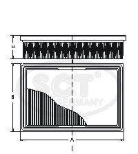 Фото 3 - Повітряний фільтр SCT Germany SB 222