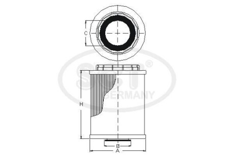 Фильтр масляный AUDI A6 (4F/C6) 2.8 FSI V6 (06-) (SH 4041 L) SCT - SCT Germany SH4041L