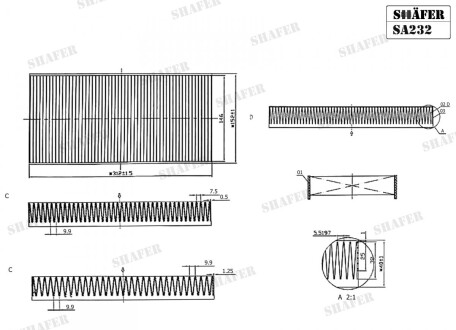 Фото 2 - Фильтр салона SHAFER SA232