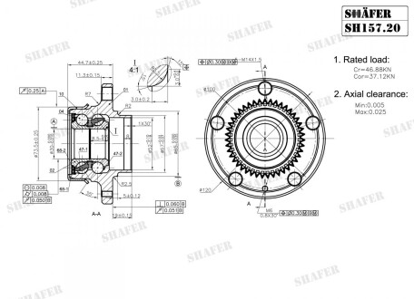 Фото ступица задняя - SHAFER SH157.20K Ступица задняя - SHAFER SH157.20K