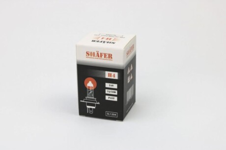 H4 24V 75/70W P43T Box (1pc) - SHAFER SL1204