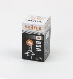 Лампа галогенова H7 24V 70W PX26D - SHAFER SL1207