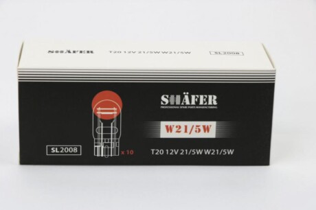 Лампа накалювання 12V 21/5W W21/5W - SHAFER SL2008