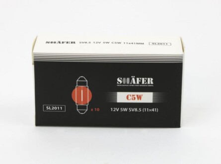 Лампа накалювання 12V 5W C5W SV8.5 - SHAFER SL2011