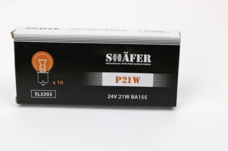 Автолампа P21W BA15s 21 W - SHAFER SL2202