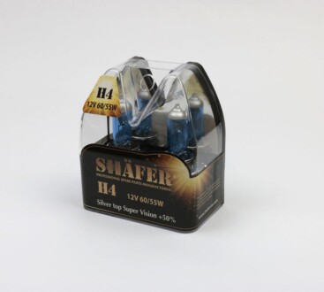 H4 12V60/55W Silver top Super Vision +50% Box(2pc) - SHAFER SL3004S
