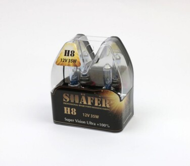 Лампа галогенова H8 12V35W Super Vision Ultra +100% - SHAFER SL3008