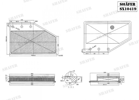 Повітряний фільтр - SHAFER SX10419