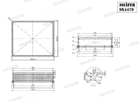 Воздушный фильтр - ((2N0129620A)) SHAFER SX4479