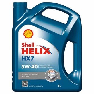 Моторна олива Helix HX7 5W-40, 5 л - SHELL 550053771 (фото 1)