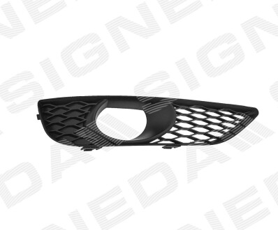 Решетка в бампер - (справа) s-line, с отверст. для противотуманок, черный - Signeda PAD99209AR