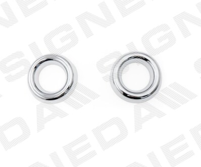 Решетка в бампер - (lh+rh) (- 14), с отверст. для противотуманок, с хром. рамкой, черный - Signeda PCR99086CAL/R