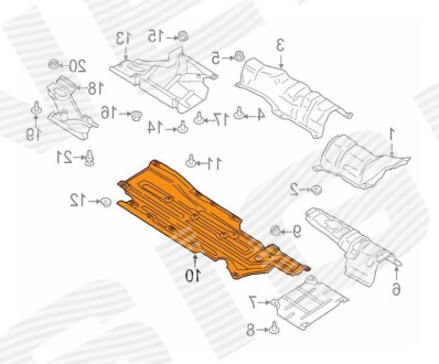 Захист днища FORD EDGE, 15 - 18 - Signeda PFD99304AR