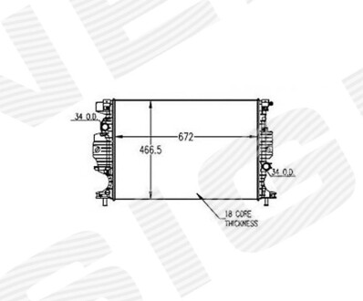 Радіатор FORD FUSION, 13 - 17 - Signeda RA13321