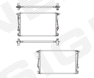Радиатор - (68229290AA, 68229290AB, 68229290AC) Signeda RA13401