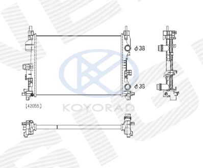 Радіатор FIAT 500X, 15 - - Signeda RA13533Q