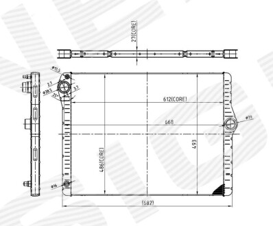 Радиатор - Signeda RA60776