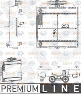 Радиатор deрinл pusл, mahle-behr - Signeda RA60873Q